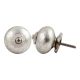 Silver Round Silver Fitting Ceramic Knob